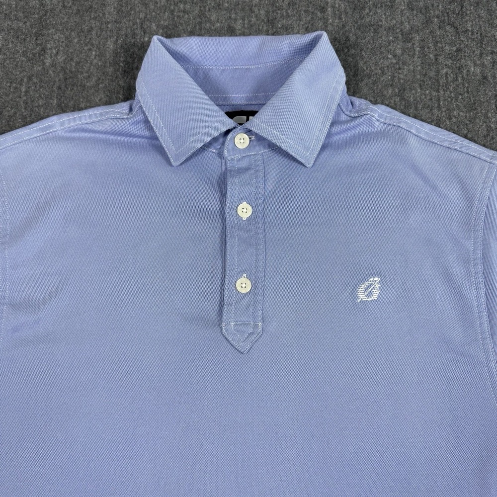 FootJoy FJ Men's Medium Blue Golf Polo Shirt Short Sleeve Embroidered Logo